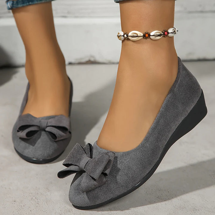 Comfort Ballet Flats – Soft Bow Slip-On Shoes for Everyday Style & Support