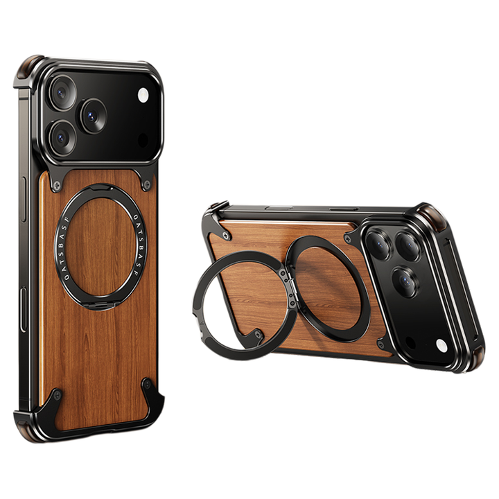 Premium Natural Wood MagSafe Stand Case