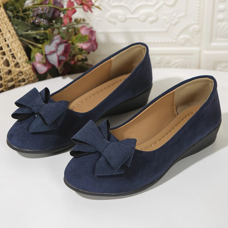 Comfort Ballet Flats – Soft Bow Slip-On Shoes for Everyday Style & Support