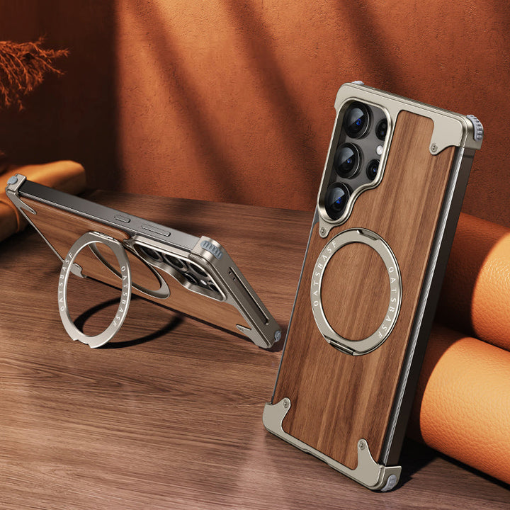 Premium Natural Wood MagSafe Stand Case