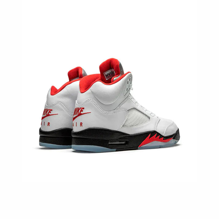 Crimson Apex – Silver Crest Air-Cushion High-Top Sneaker