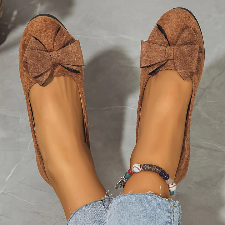 Comfort Ballet Flats – Soft Bow Slip-On Shoes for Everyday Style & Support