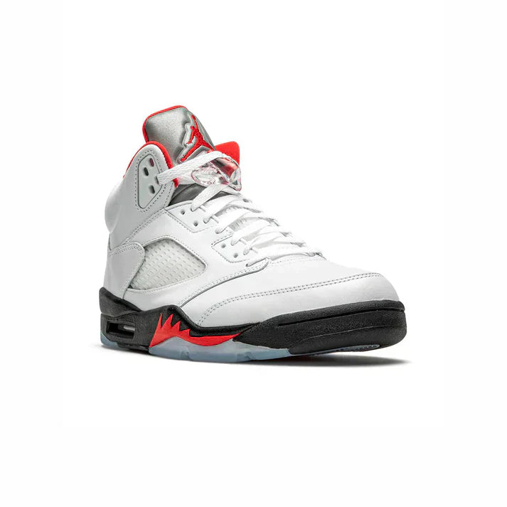 Crimson Apex – Silver Crest Air-Cushion High-Top Sneaker