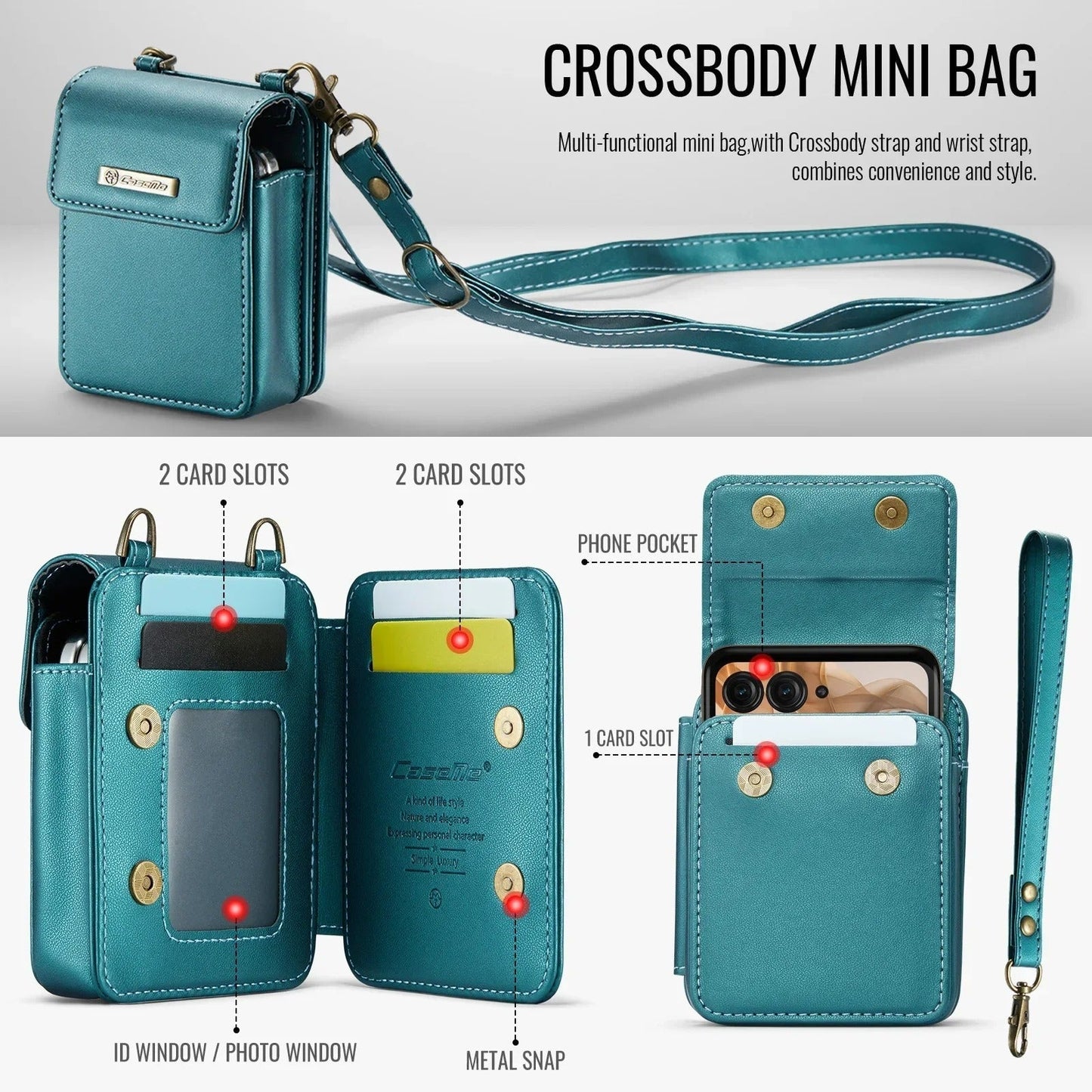 Fashion Leather Crossbody Mini Bag For Z Flip Series