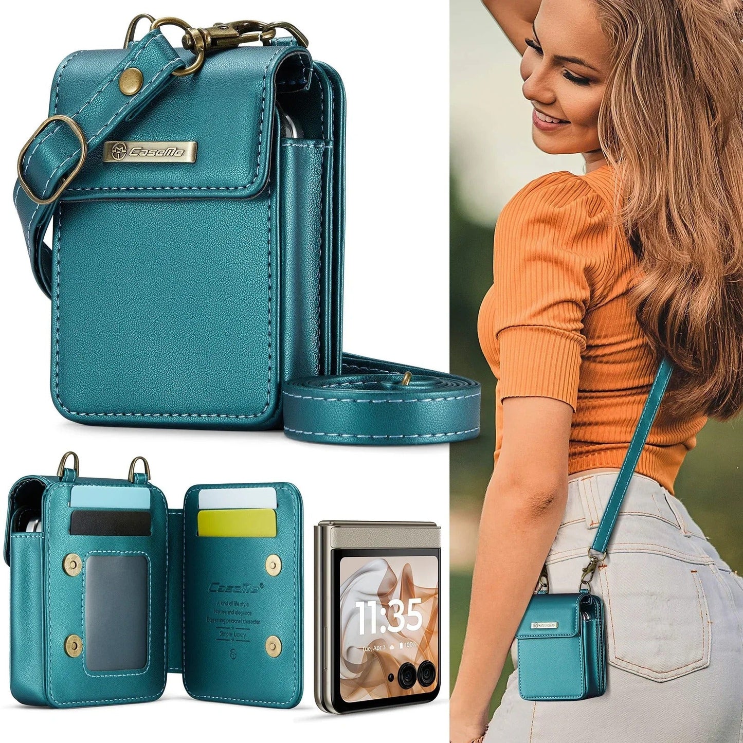 Fashion Leather Crossbody Mini Bag For Z Flip Series