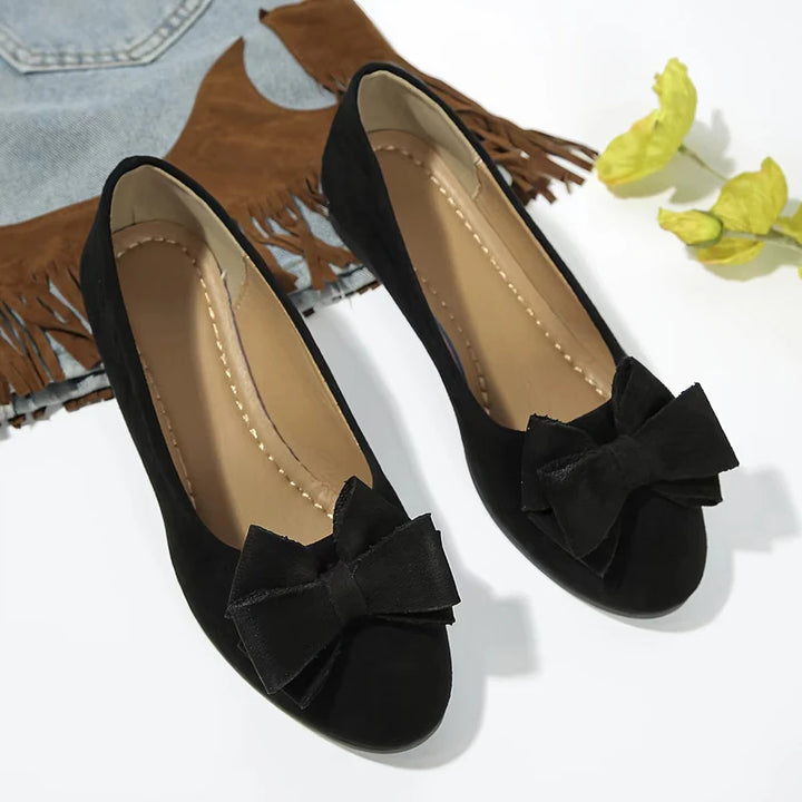 Comfort Ballet Flats – Soft Bow Slip-On Shoes for Everyday Style & Support