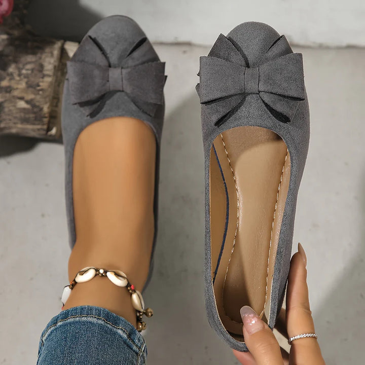 Comfort Ballet Flats – Soft Bow Slip-On Shoes for Everyday Style & Support