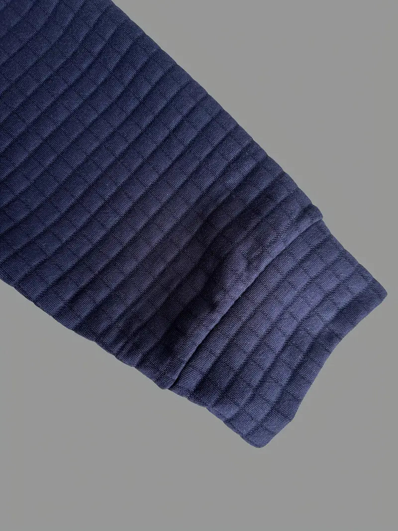 Textured Long-Sleeve Polo With Sleeve Zip Pocket