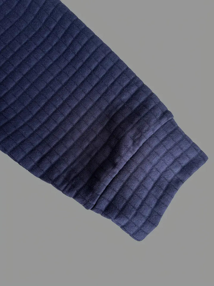 Textured Long-Sleeve Polo With Sleeve Zip Pocket