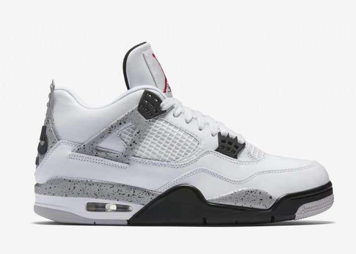 PrimeVantage StoneGrid-4 Retro Court Sneaker | White & Cement Grey