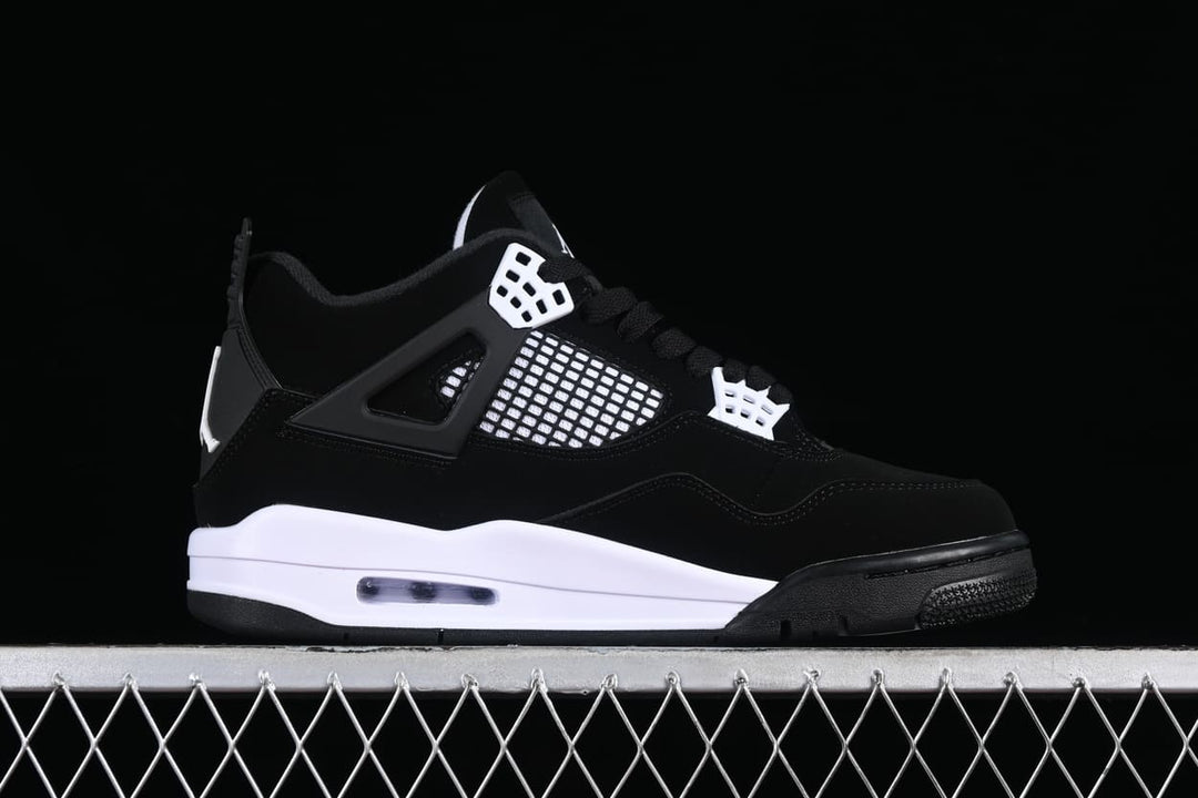 ApexVoid ShadowStorm-4 Retro Mesh Sneaker | Black & White Court Style