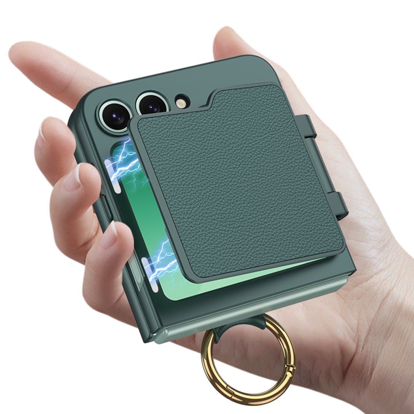 Makeup Mirror Ring Holder Ultra-Thin Hard PC Samsung Galaxy Z Flip Case