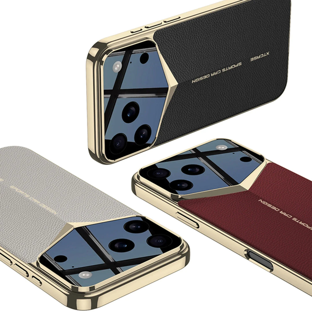 Sleek Metallic Edge Leather Case