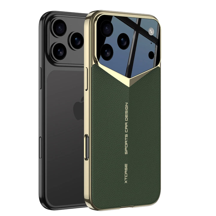 Sleek Metallic Edge Leather Case
