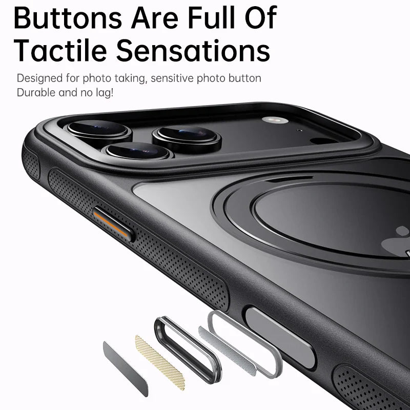 Magnetic Ring Stand Case - Secure Grip and Hands-Free Viewing