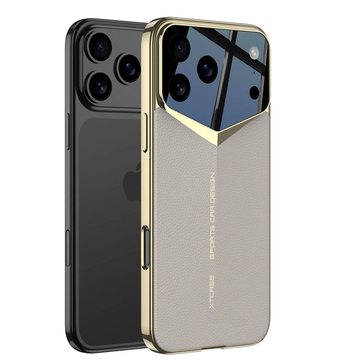 Sleek Metallic Edge Leather Case