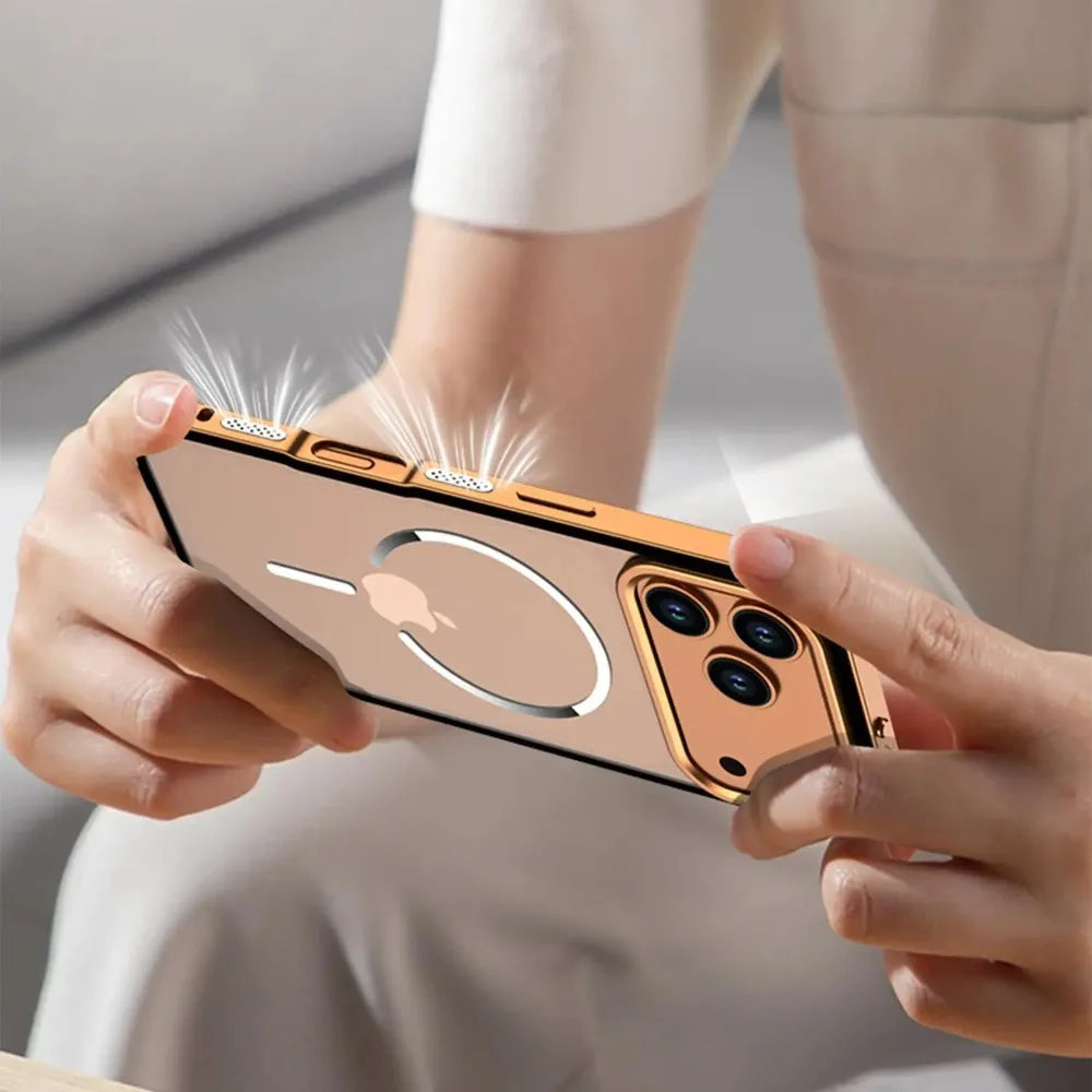 Magnetic Metal Frame Case for iPhone – Sleek, Durable Protection