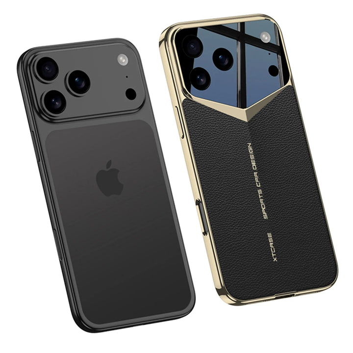 Sleek Metallic Edge Leather Case