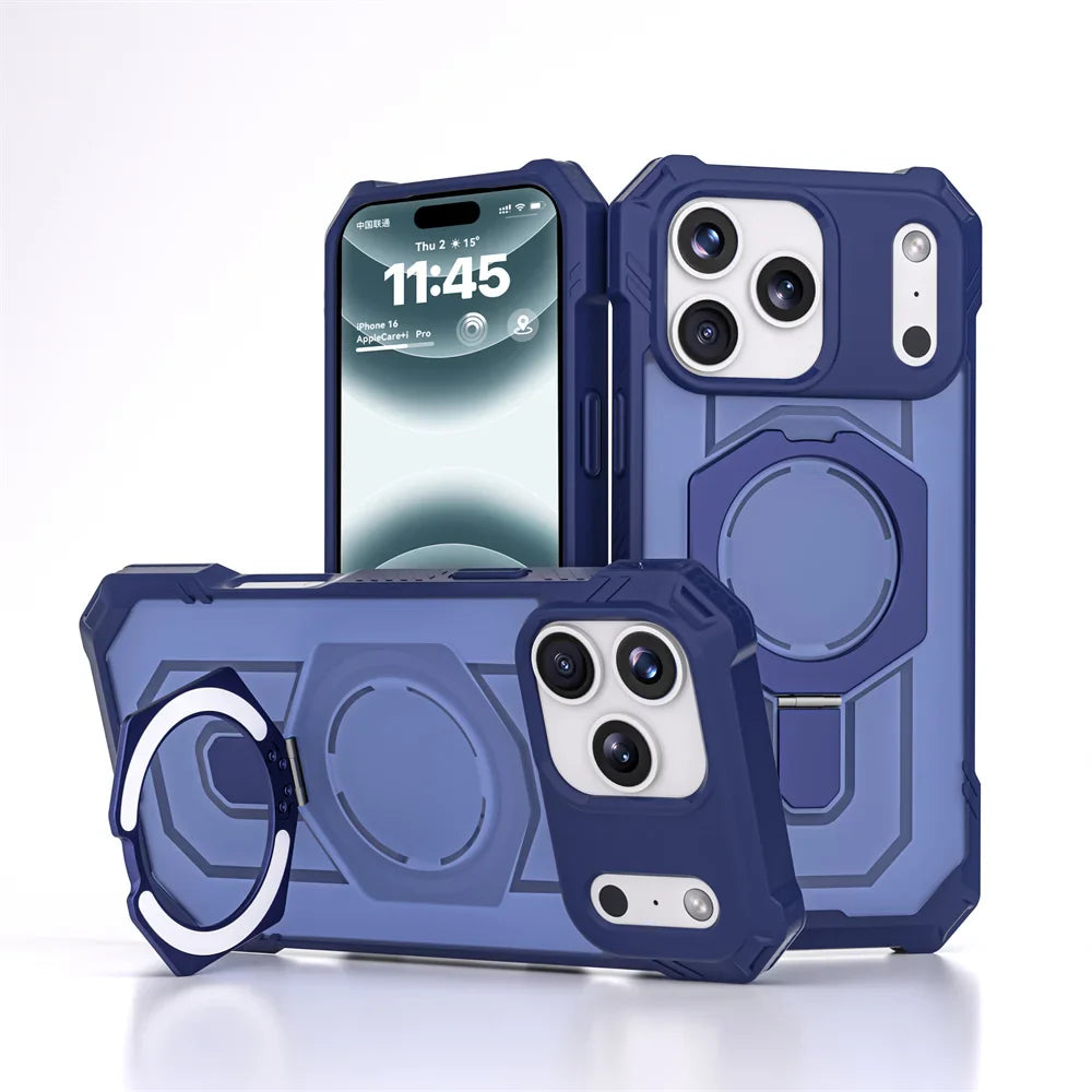 Durable Magnetic Ring Stand Case