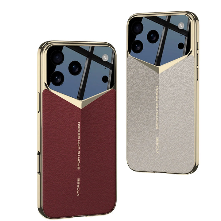 Sleek Metallic Edge Leather Case