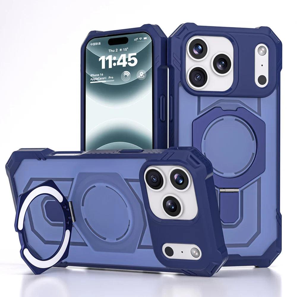 Durable Magnetic Ring Stand Case