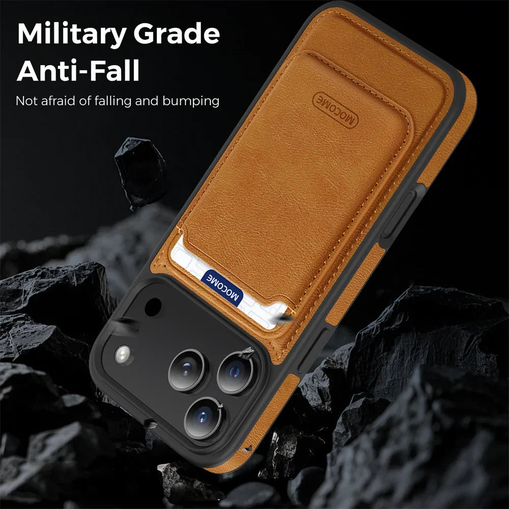 2-in-1 Leather Wallet MagSafe Case with Card Holder