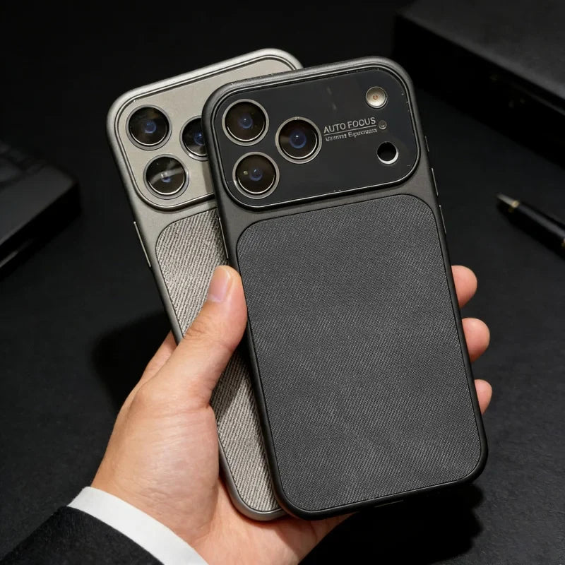 Rugged Fabric & Metal Shockproof iPhone Case