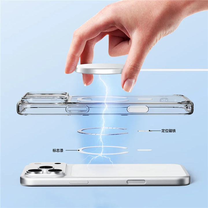 Crystal Clear MagSafe Case - Sleek, Protective, and Wireless-Charging Ready