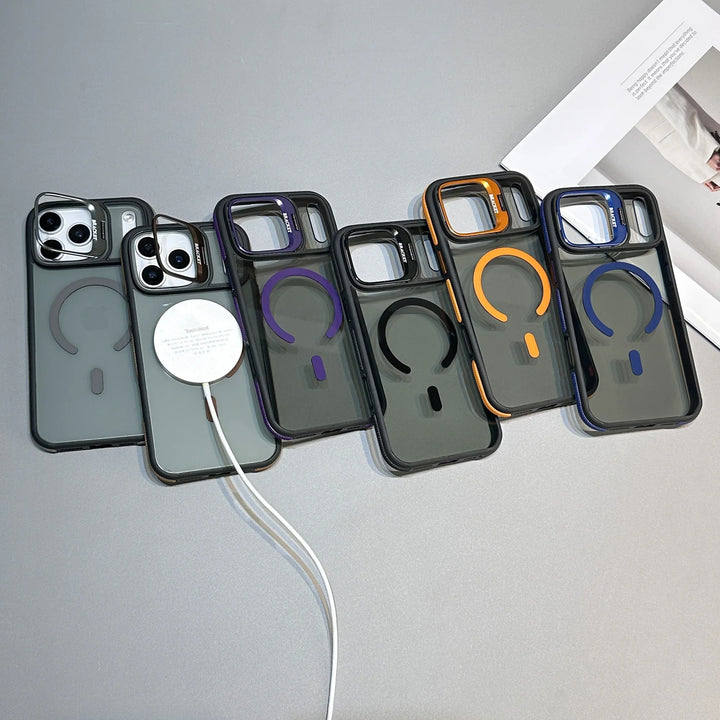 Magnetic Armor Kickstand Case for iPhone — rugged protection with built-in kickstand