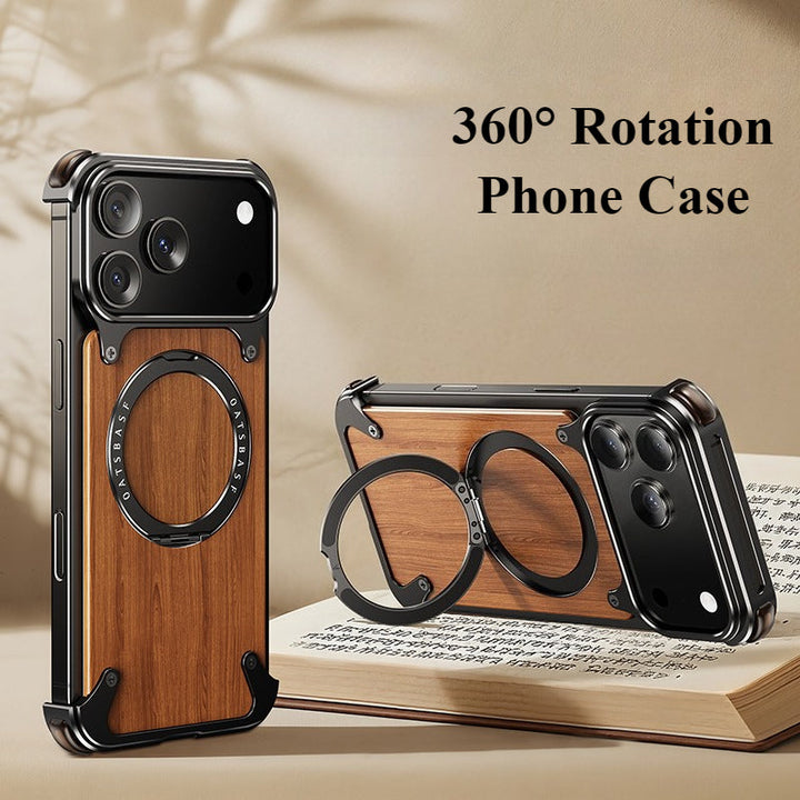 Premium Natural Wood MagSafe Stand Case