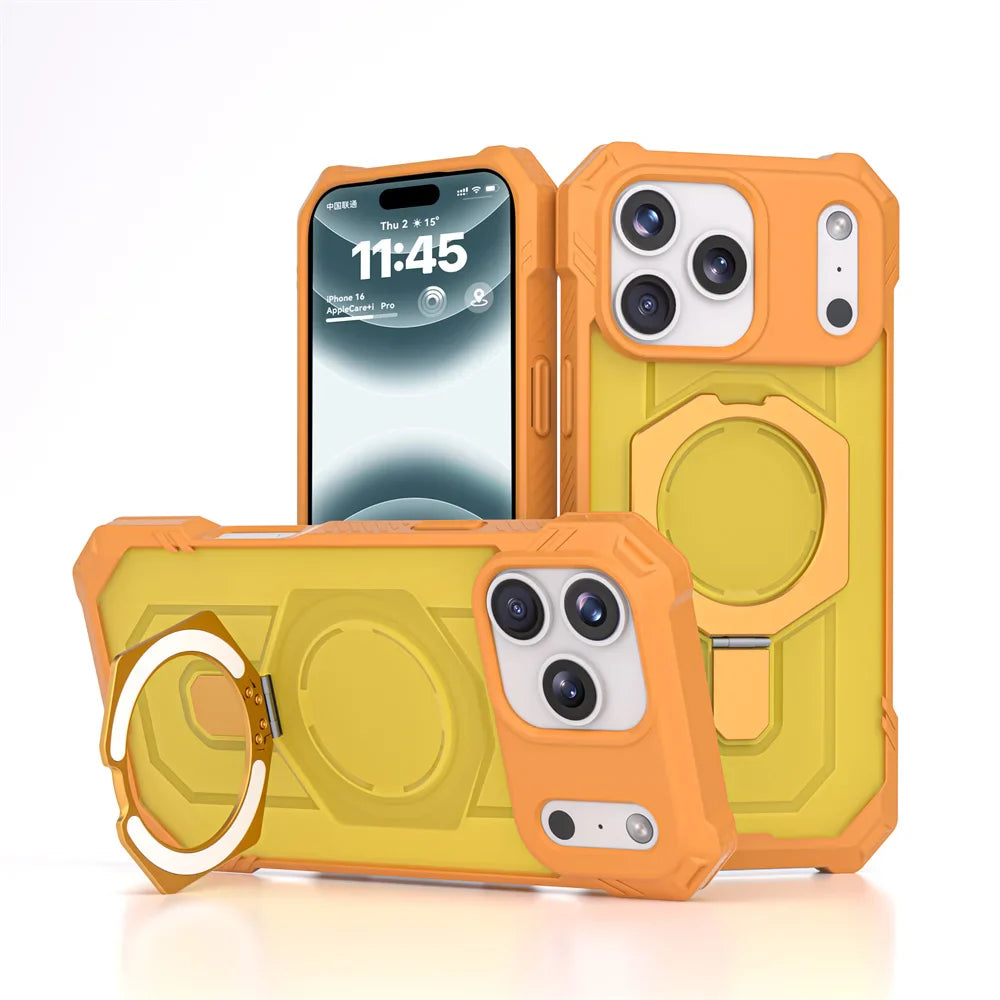 Durable Magnetic Ring Stand Case