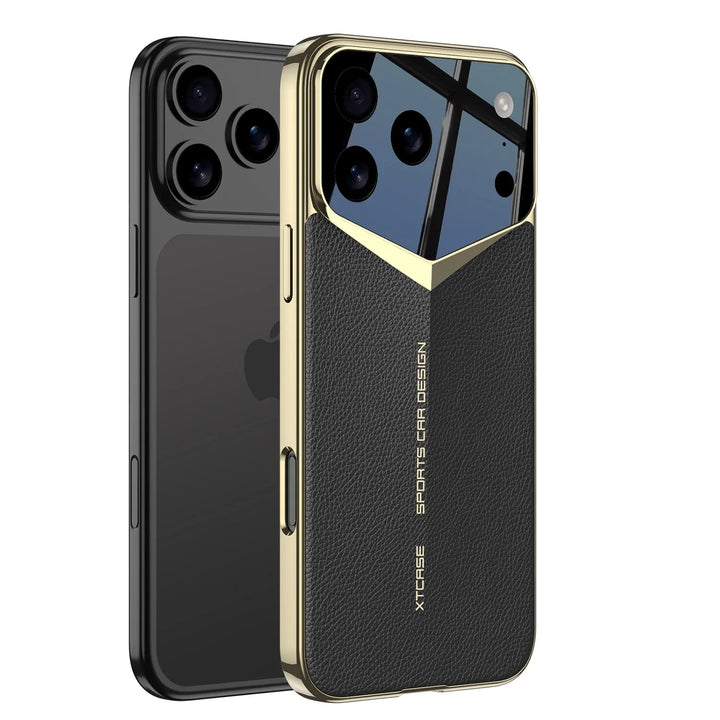 Sleek Metallic Edge Leather Case