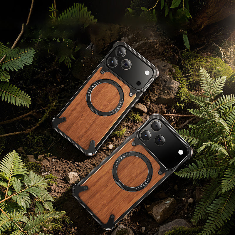 Premium Natural Wood MagSafe Stand Case