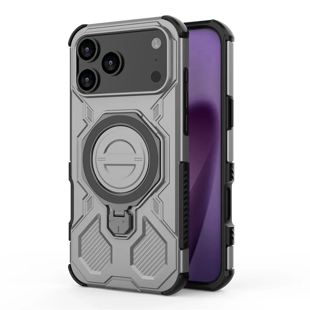 Armor Ring Case with Built-In Stand – Rugged Protection