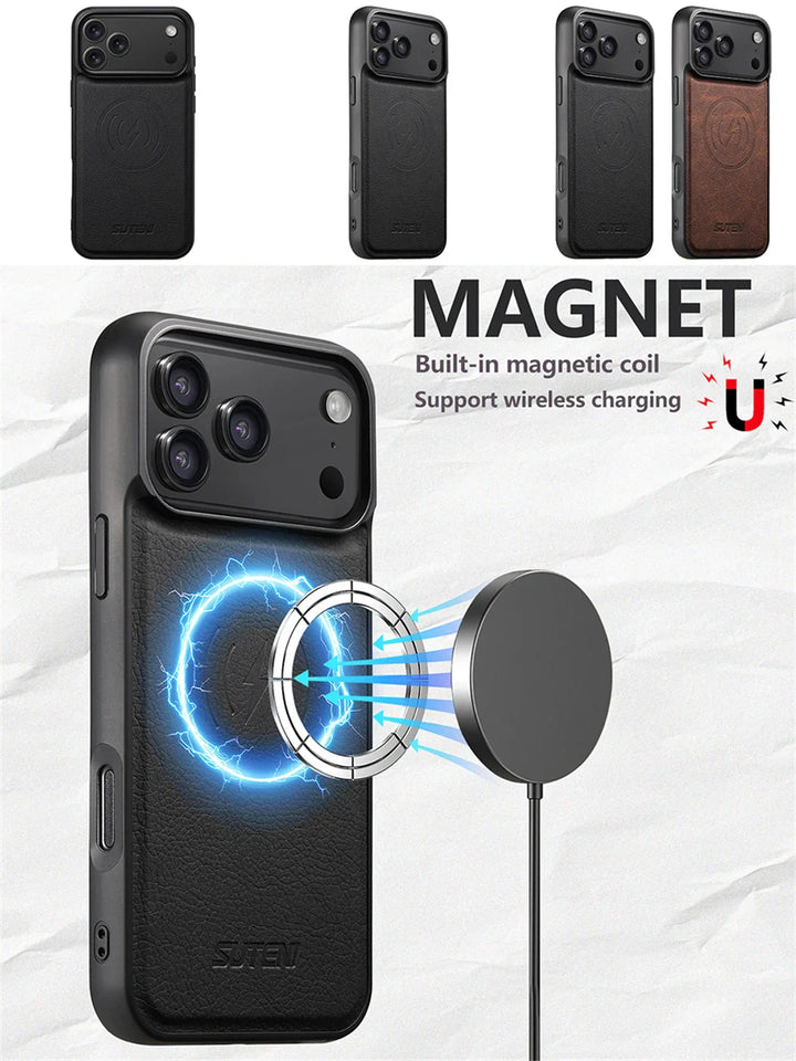 Luxurious Leather Magnetic Case