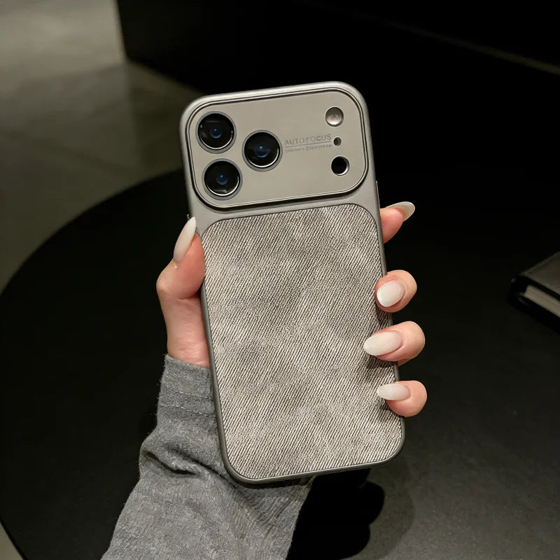 Rugged Fabric & Metal Shockproof iPhone Case