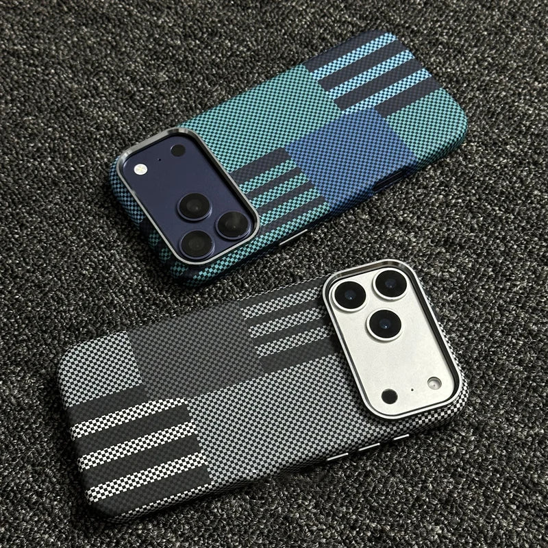 Carbon Fiber Pattern MagSafe Case — Shock-Resistant Protection
