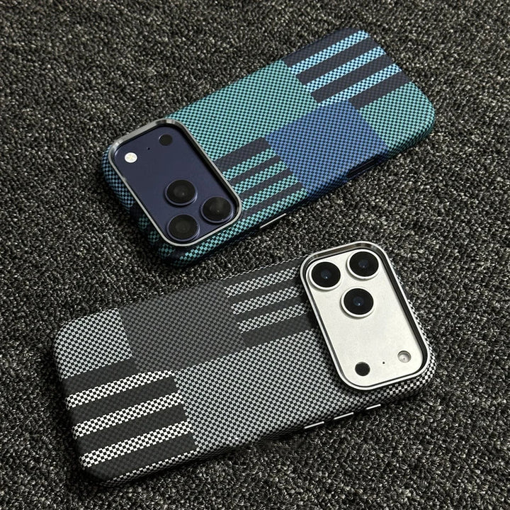 Carbon Fiber Pattern MagSafe Case — Shock-Resistant Protection
