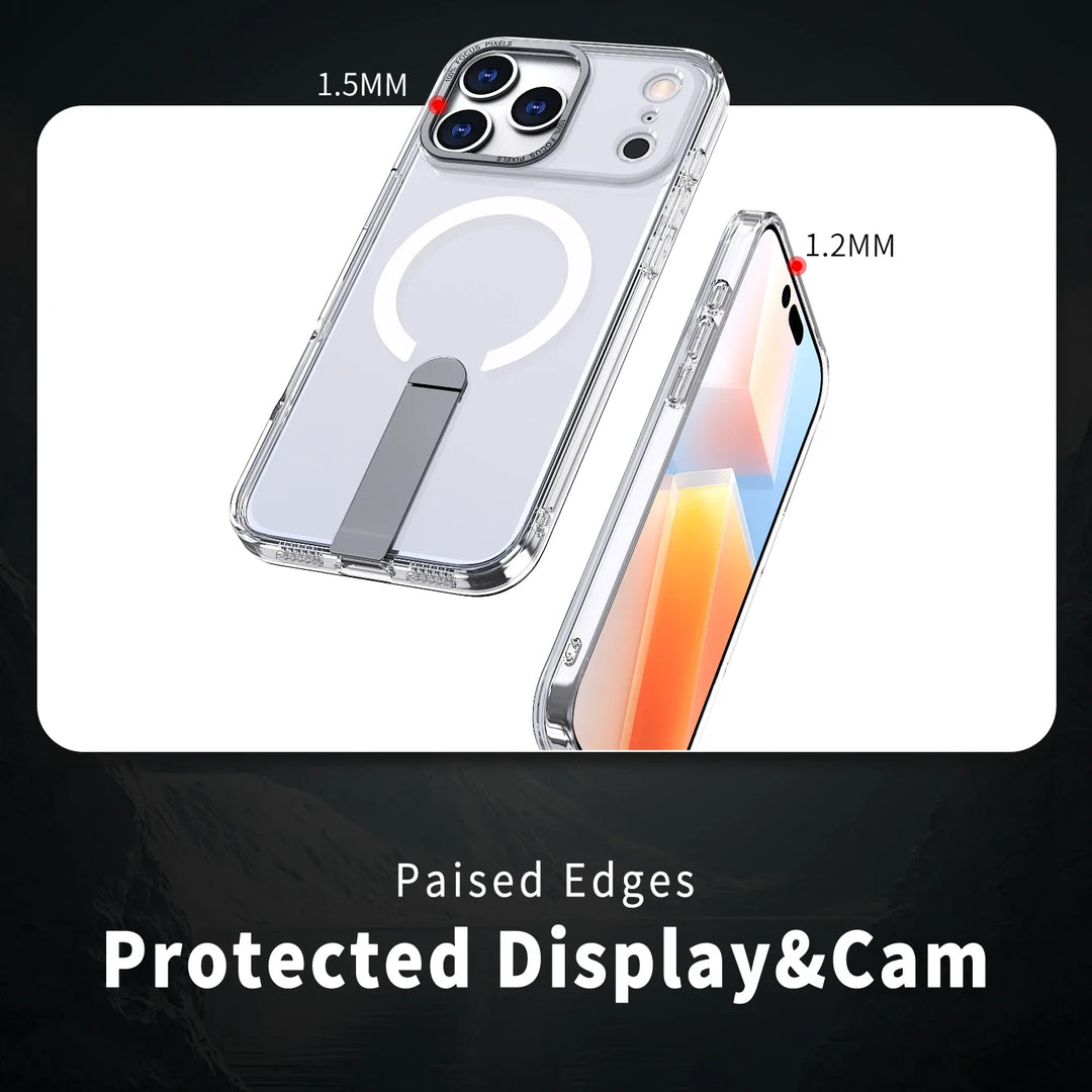 ClearMag Armor Magnetic Kickstand Case – Ultra-Clear Protection with Built-In Stand