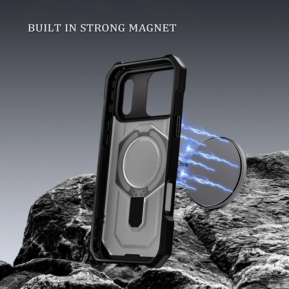 Durable Magnetic Ring Stand Case