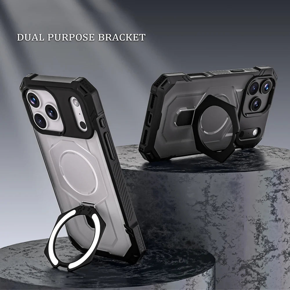 Durable Magnetic Ring Stand Case