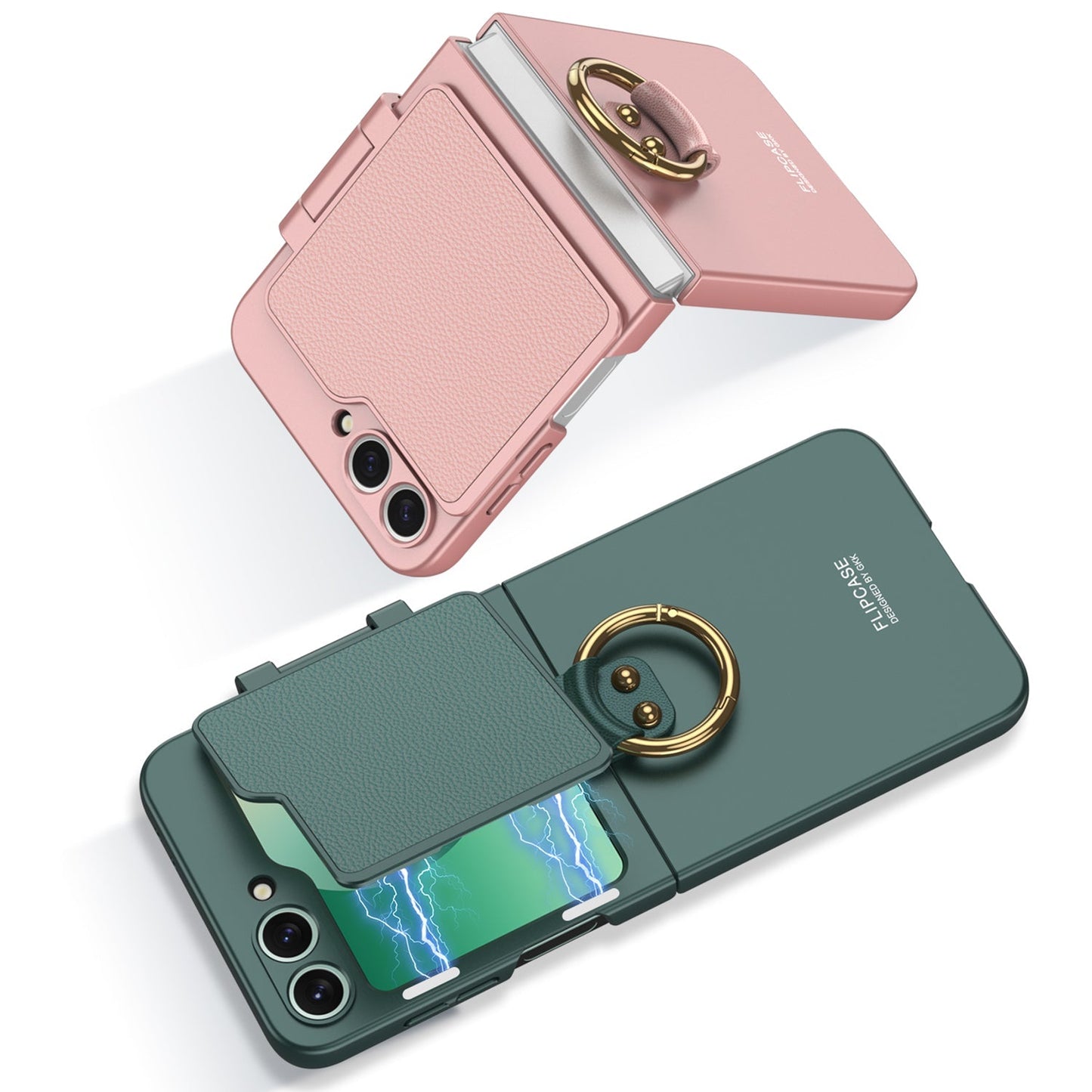 Makeup Mirror Ring Holder Ultra-Thin Hard PC Samsung Galaxy Z Flip Case