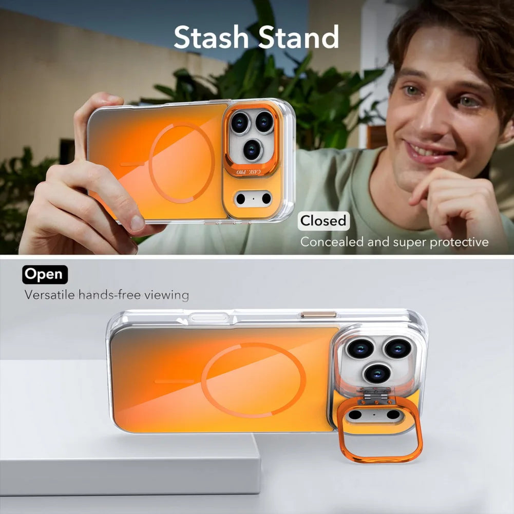 Clear MagSafe Stand Case – Transparent, Stand-Enabled Phone Protection
