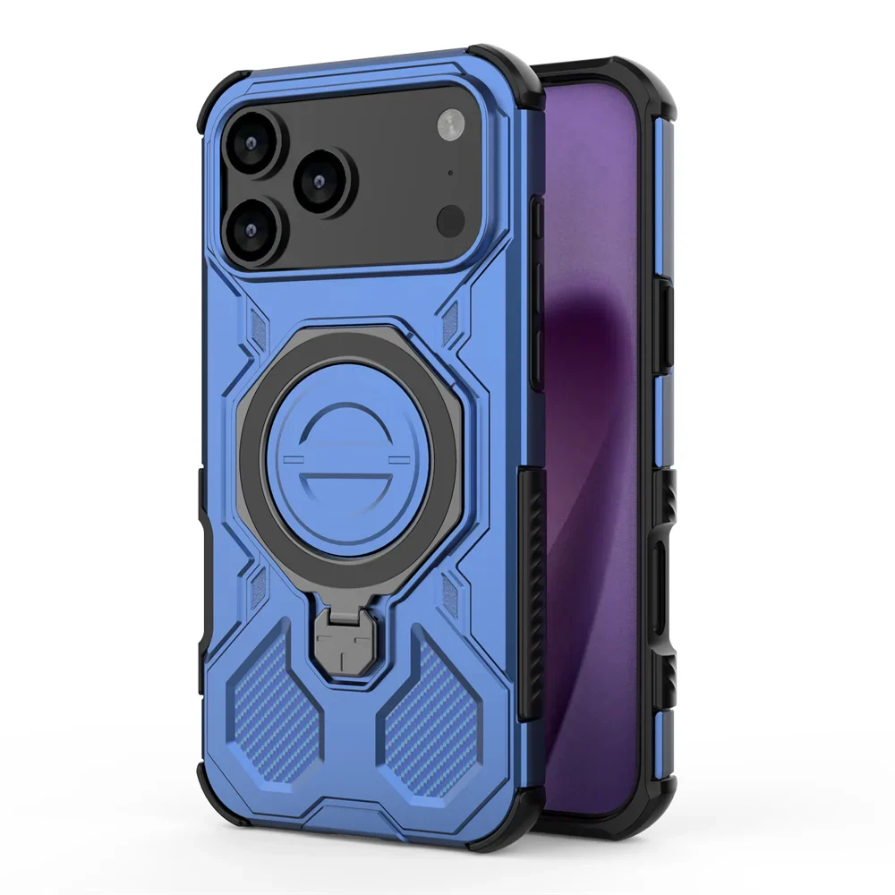 Armor Ring Case with Built-In Stand – Rugged Protection