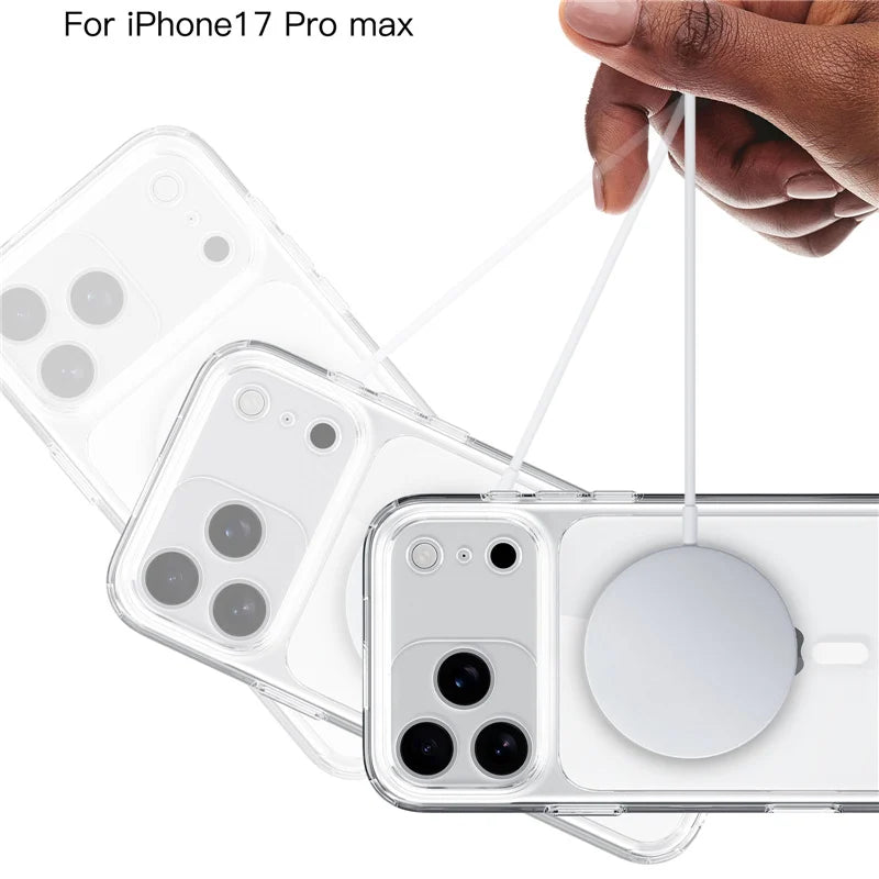 Crystal Clear MagSafe Case - Sleek, Protective, and Wireless-Charging Ready
