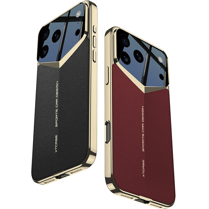 Sleek Metallic Edge Leather Case