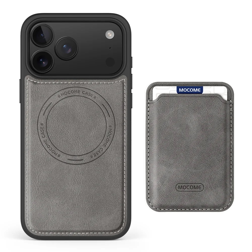 2-in-1 Leather Wallet MagSafe Case with Card Holder