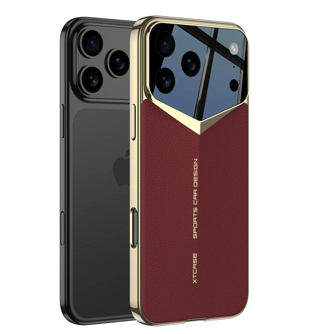Sleek Metallic Edge Leather Case