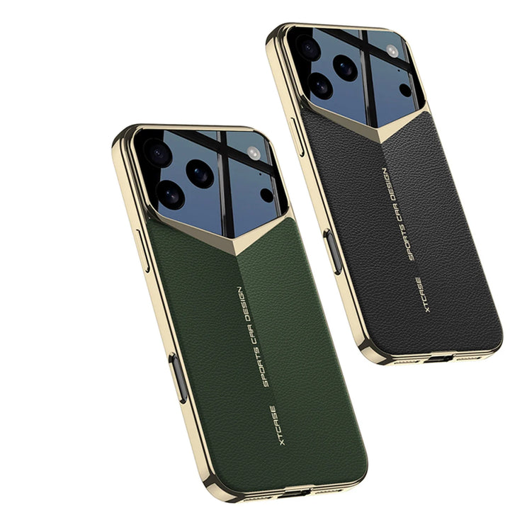 Sleek Metallic Edge Leather Case