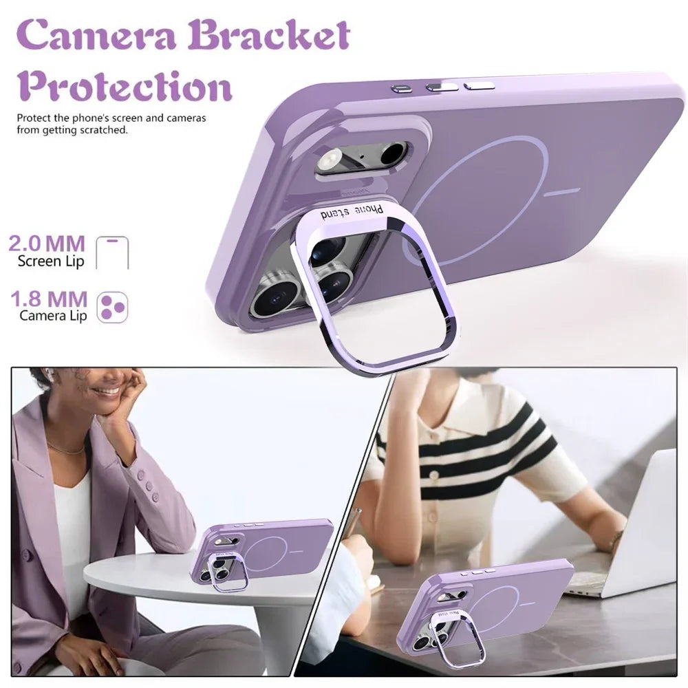 Rugged Ring-Stand Case for iPhone 17 — Built-In Kickstand & Heavy-Duty Protection